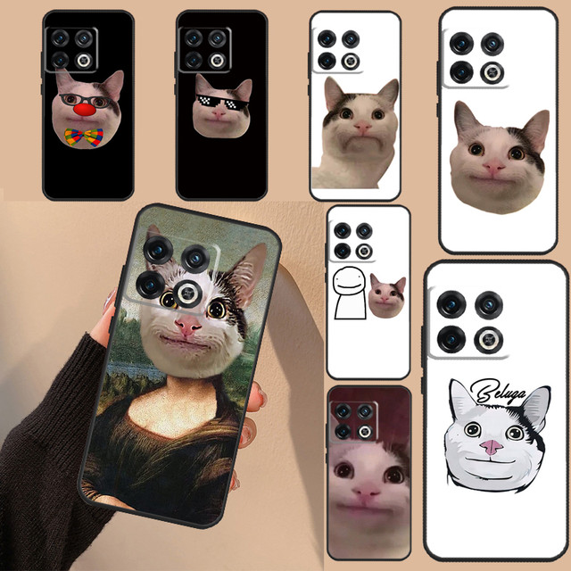 Beluga Cat Meme Face Smiling Case For OnePlus 11 8 9 10 Pro 8T 9R